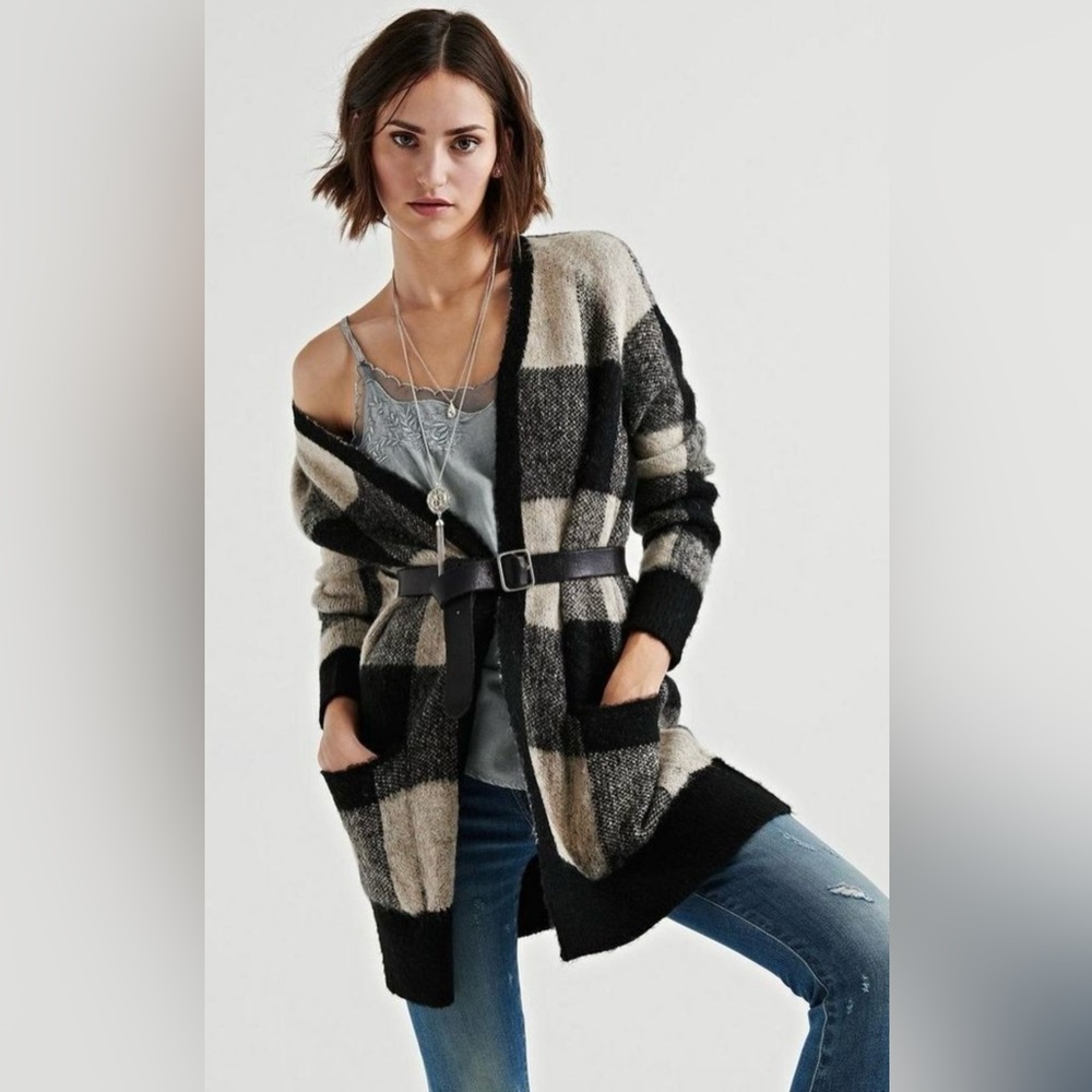 Lucky Brand Buffalo Plaid Cardigan